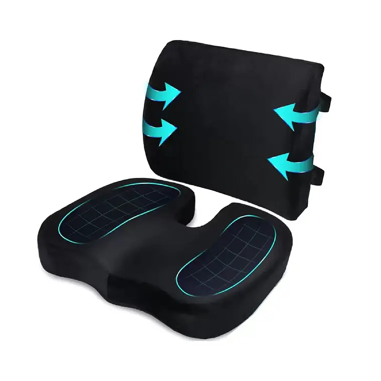 Cojin Lumbar Y Cojin Asiento Silla Ergonomico Viscoelastico 1
