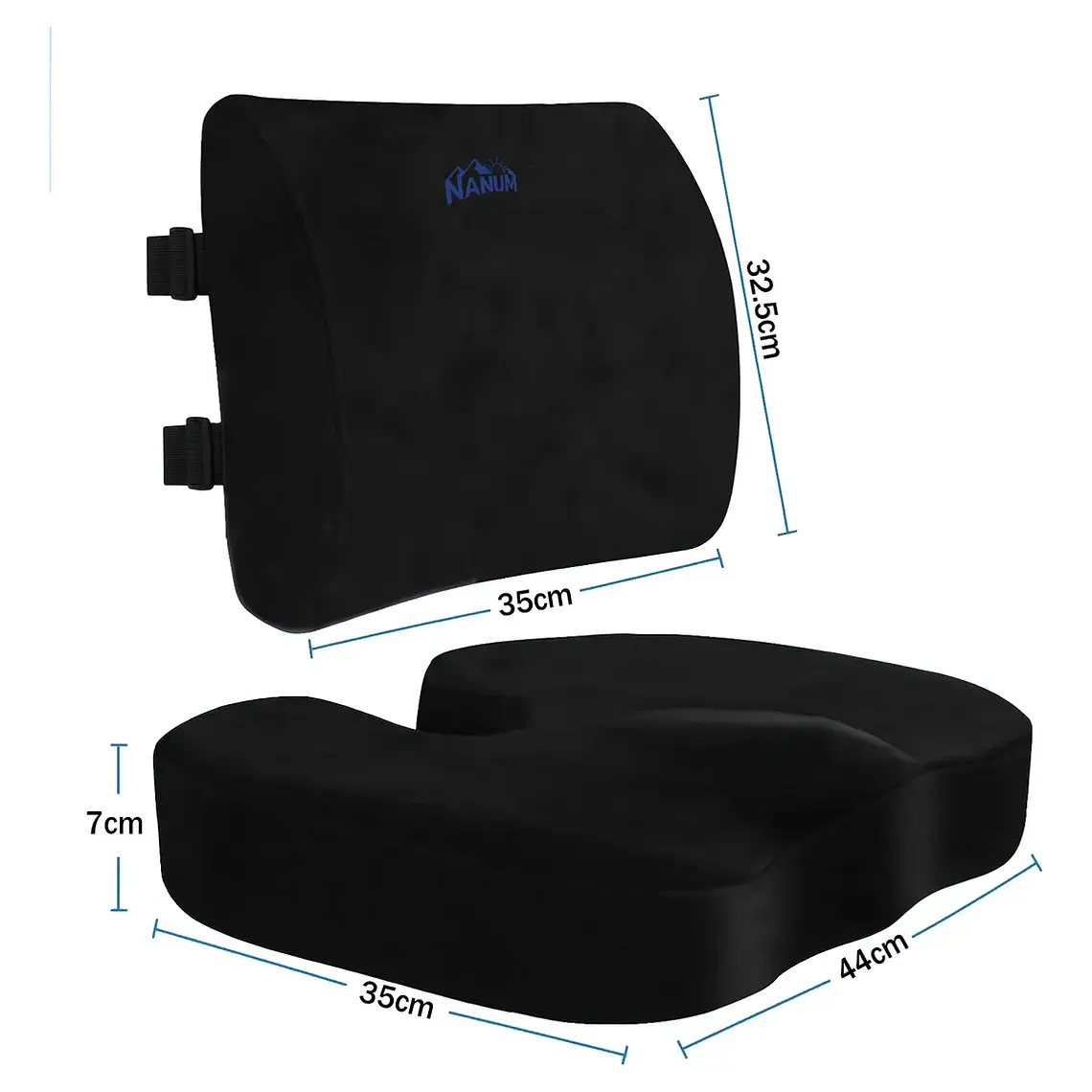 Cojin Lumbar Y Cojin Asiento Silla Ergonomico Viscoelastico 8