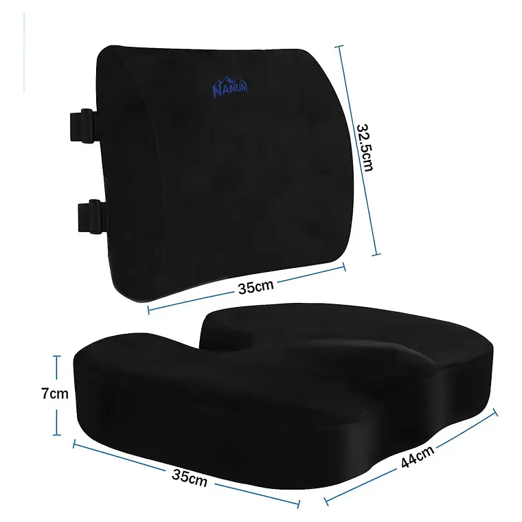 Cojin Lumbar Y Cojin Asiento Silla Ergonomico Viscoelastico 8