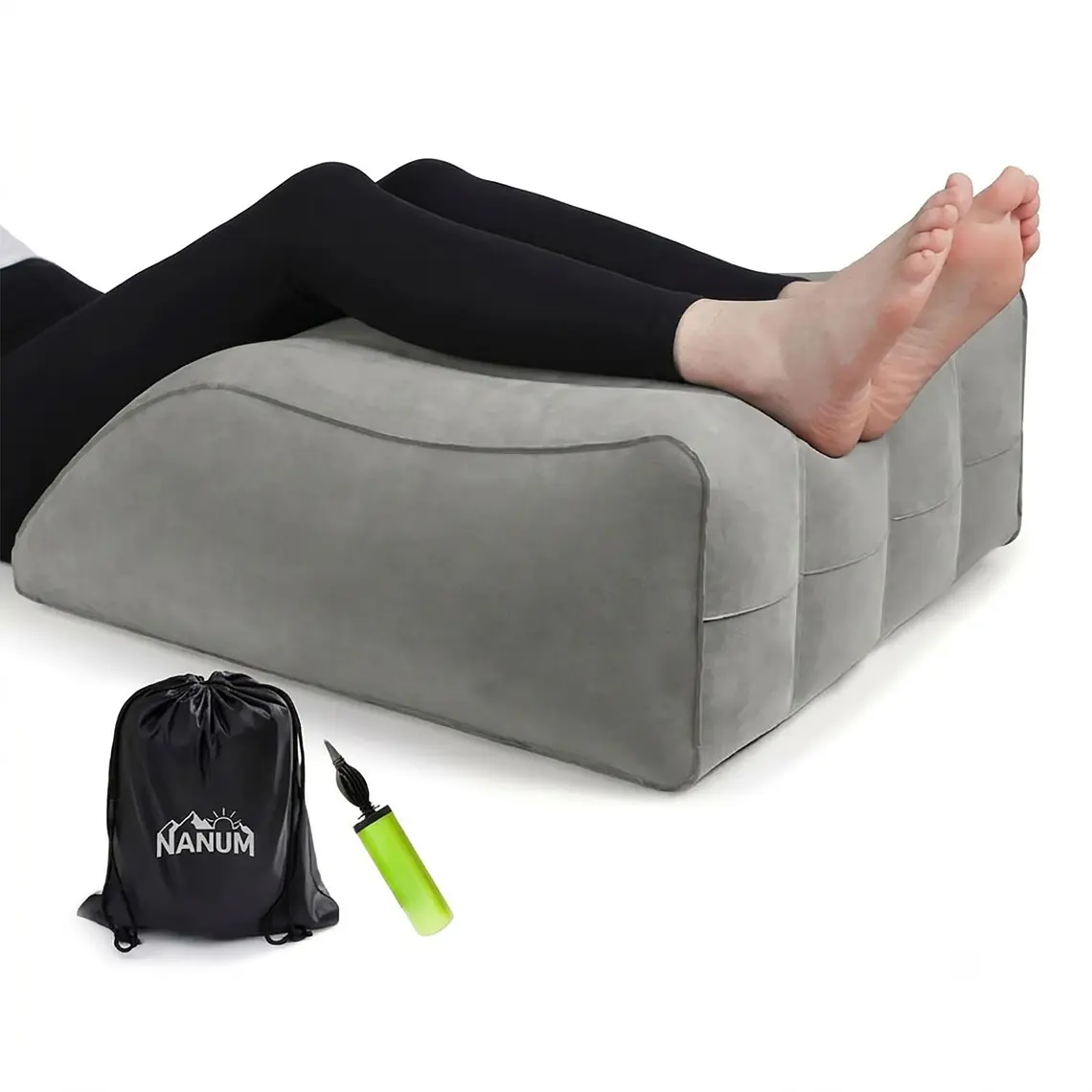Almohada Cuña Elevación De Piernas Cojín Inflable Relajante 1