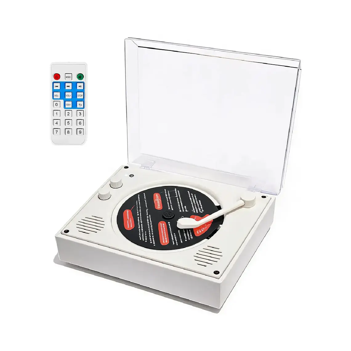 Reproductor De Disco Bluetooth Usb Portátil Retro 1