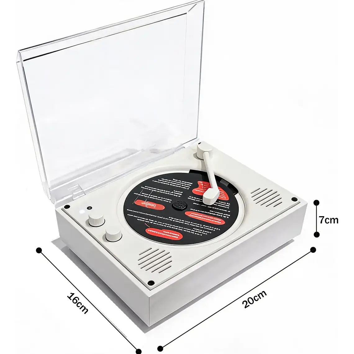 Reproductor De Disco Bluetooth Usb Portátil Retro 8
