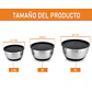 3 Bowls Con Tapa Acero Inoxidable Y Base Antideslizante - Miniatura 7