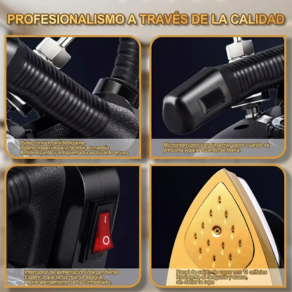Kit De Plancha De Vapor Industrial Colgante 1300w 2