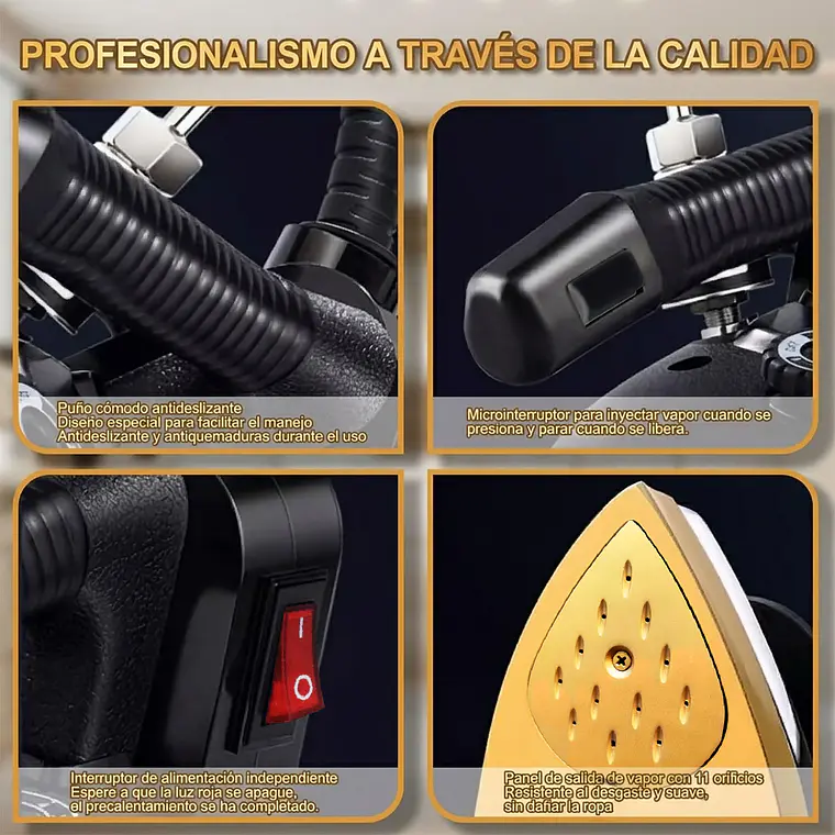 Kit De Plancha De Vapor Industrial Colgante 1300w 2