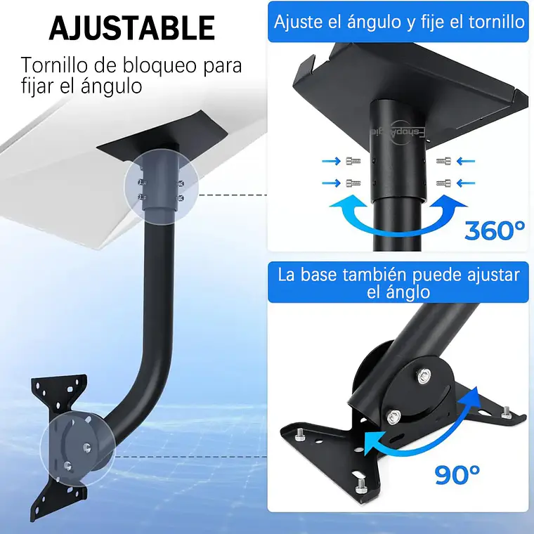Soporte Ajustable V3 Para Antena Starlink+kit De Instalacion 4