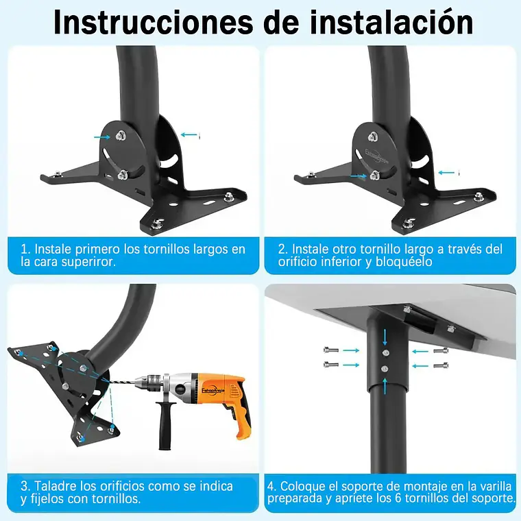 Soporte Ajustable V3 Para Antena Starlink+kit De Instalacion 5
