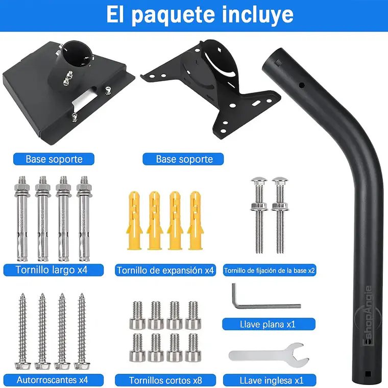 Soporte Ajustable V3 Para Antena Starlink+kit De Instalacion 7