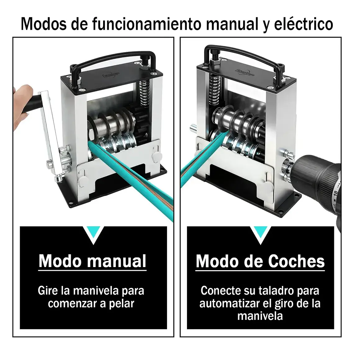 Maquina Peladora De Cables Pelacables Manual Y Para Taladro 3