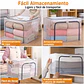 Organizadora Caja Para Ropa Transparente Soporte De Metal - Miniatura 2