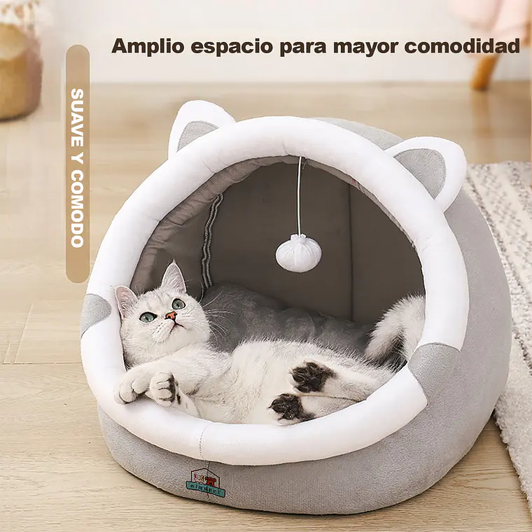 Cama Mediana Cómoda Para Gatos Tipo Cueva Lavable 2