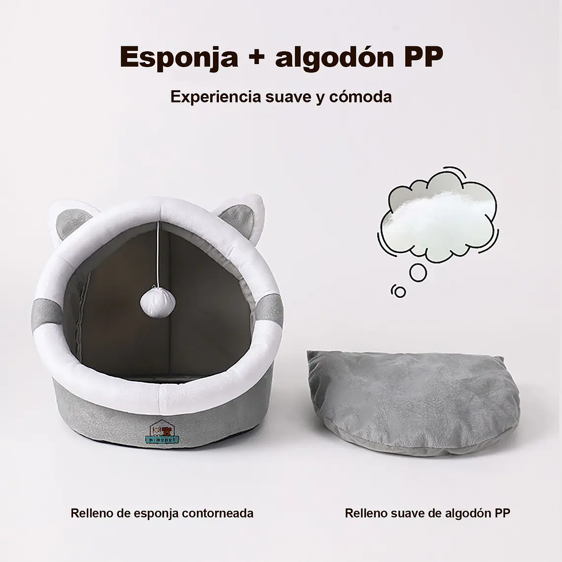 Cama Mediana Cómoda Para Gatos Tipo Cueva Lavable 3