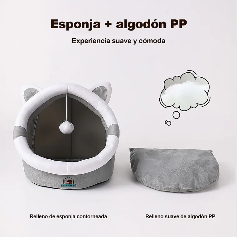 Cama Mediana Cómoda Para Gatos Tipo Cueva Lavable 3