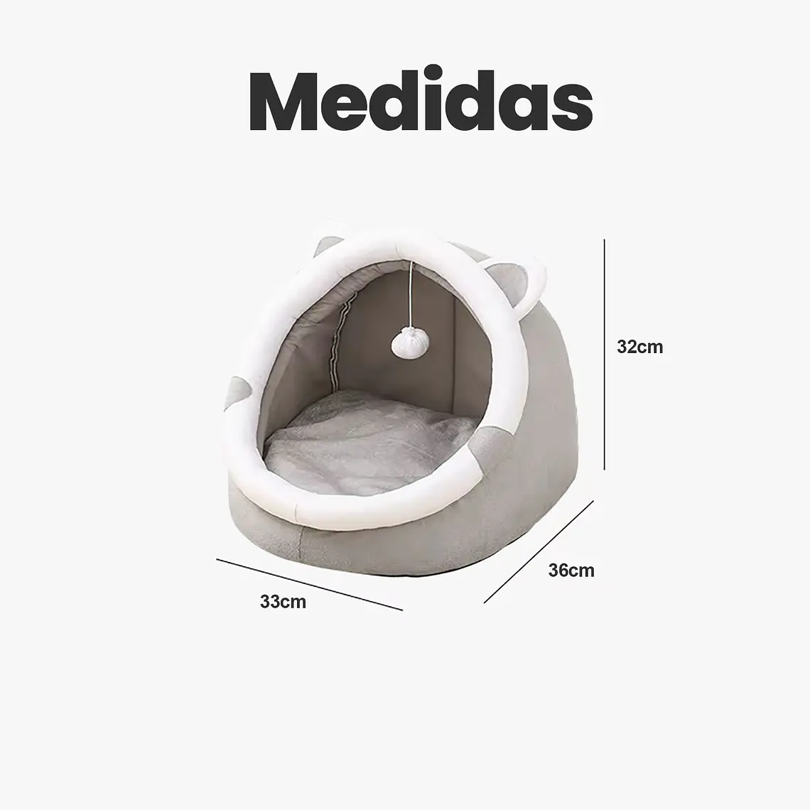 Cama Mediana Cómoda Para Gatos Tipo Cueva Lavable 5