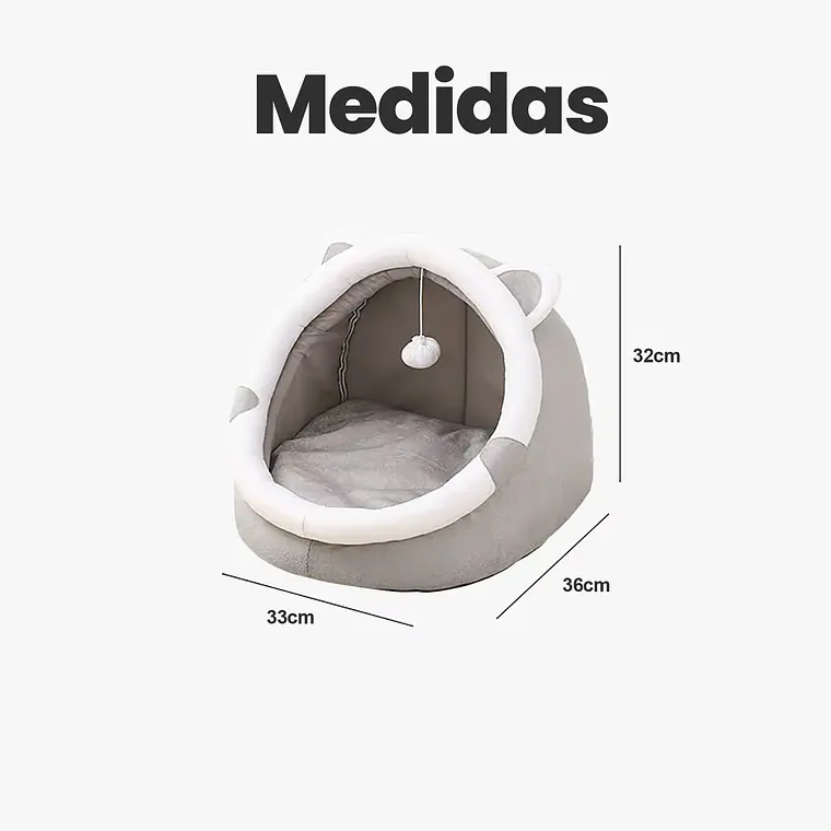Cama Mediana Cómoda Para Gatos Tipo Cueva Lavable 5