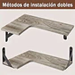 Set 3 Repisas Flotantes Esquineras De Madera Diseño Nordico - Miniatura 3