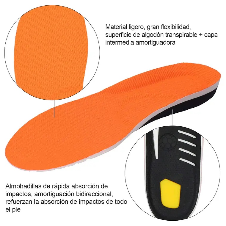 Plantillas Deportivas Ortopedicas Con Absorción De Impacto 2