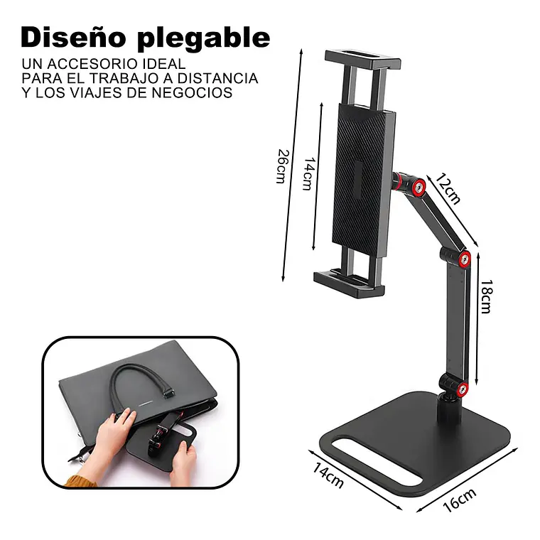 Soporte Ajustable Plegable Para Tablet Y Monitor De 17.3pulg 7