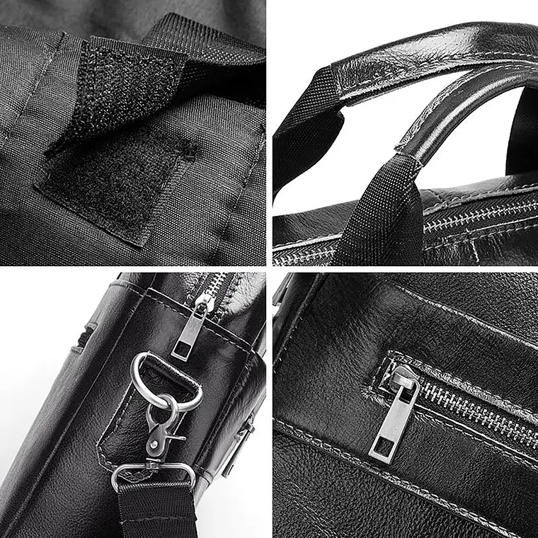Maletín Bolso Portafolio De Cuero Para Portátil Notebook 14 4