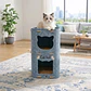 Casa Para Gatos 3 Pisos De Fieltro Cama Cueva Cerrada - Miniatura 4