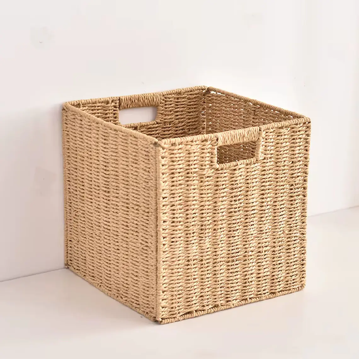 Cesta Canasto Organizador Decorativo De Mimbre Plegable 1