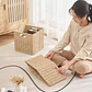 Cesta Canasto Organizador Decorativo De Mimbre Plegable - Miniatura 3