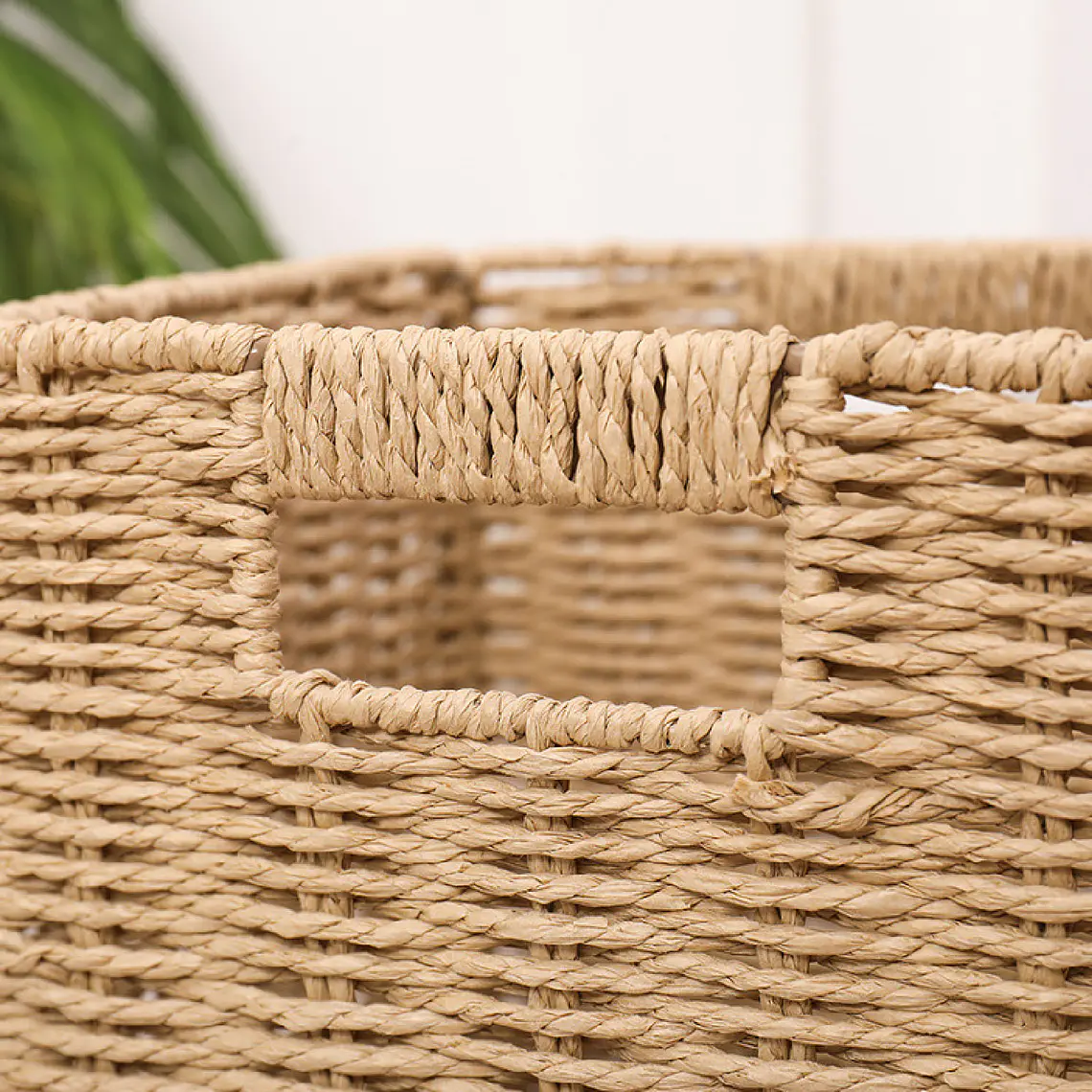 Cesta Canasto Organizador Decorativo De Mimbre Plegable 5