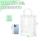 20 Bolsa Regalo Con Asa Transparente Reutilizable Decoración - Miniatura 6