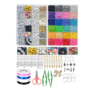 Kit Para Hacer Pulsera Cuentas Mostacillas Letras 24 Colores