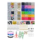 Kit Para Hacer Pulsera Cuentas Mostacillas Letras 24 Colores - Miniatura 1