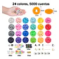 Kit Para Hacer Pulsera Cuentas Mostacillas Letras 24 Colores - Miniatura 3