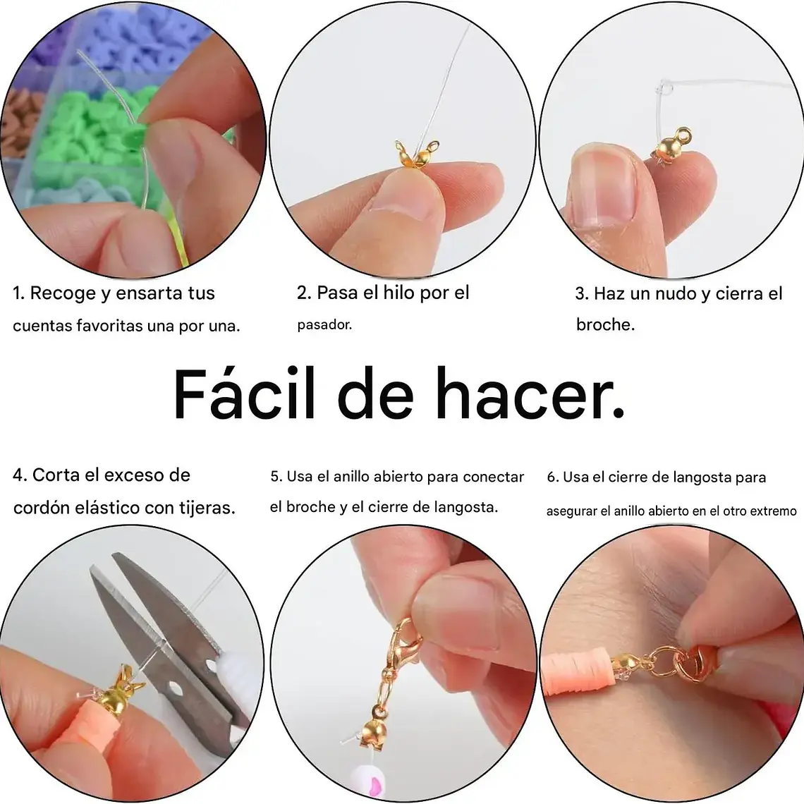 Kit Para Hacer Pulsera Cuentas Mostacillas Letras 24 Colores 4