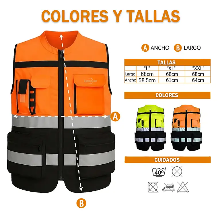 Chaleco Geologo Reflectante Ingeniero Minero Multi Bolsillos 6