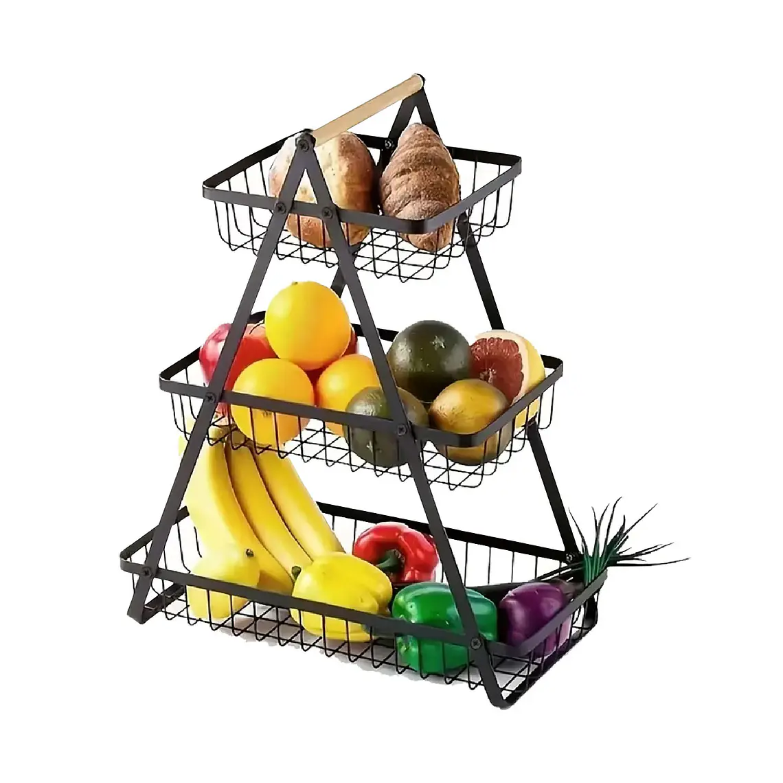 Organizador Canasta Frutero Verdulero Multiuso 3 Niveles 1