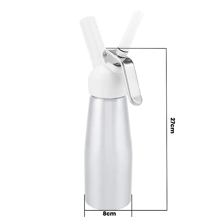 Dispensador De Crema Batida Para Cocina 500 Ml Con Boquillas 5