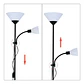 Lampara De Pie Doble Luz Lectura Y Ambiente Flexible Living - Miniatura 4