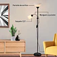 Lampara De Pie Doble Luz Lectura Y Ambiente Flexible Living - Miniatura 5
