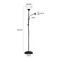 Lampara De Pie Doble Luz Lectura Y Ambiente Flexible Living - Miniatura 8