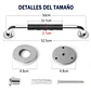 2 Barras Agarradera De Seguridad Baño Acero Inoxidable 50cm - Miniatura 6