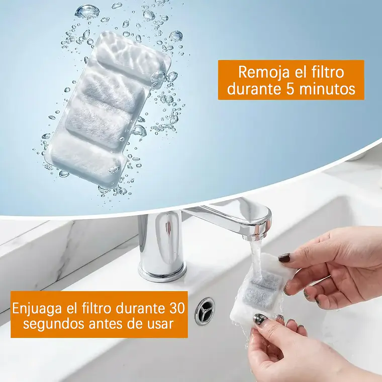 Set 8 Filtros 4 Esponjas Repuesto Para Fuente Bebedero Gato 3