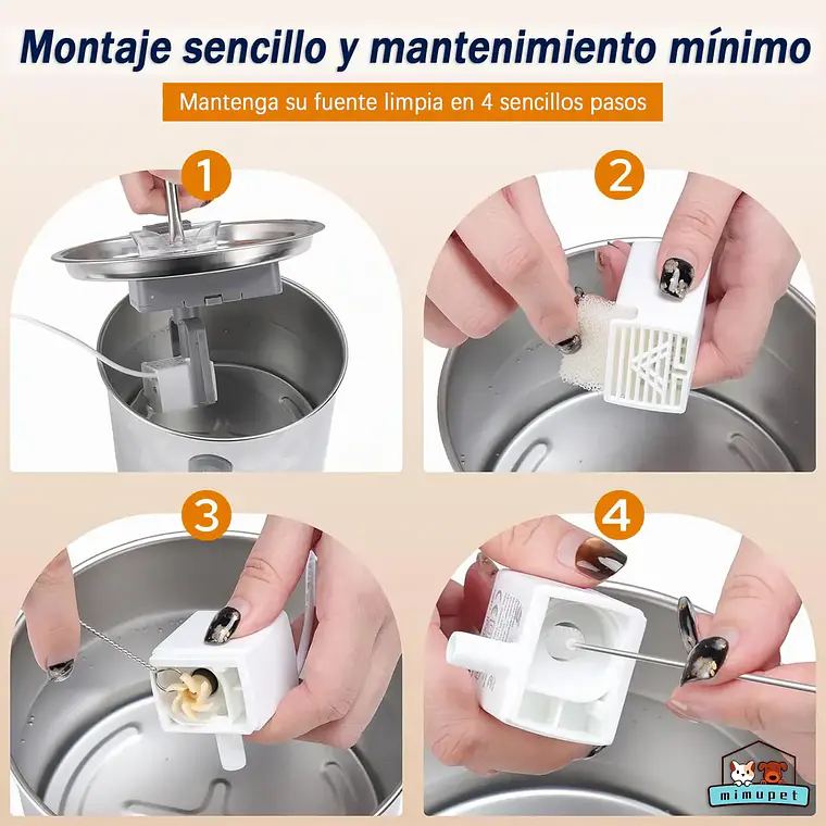 Set 8 Filtros 4 Esponjas Repuesto Para Fuente Bebedero Gato 5
