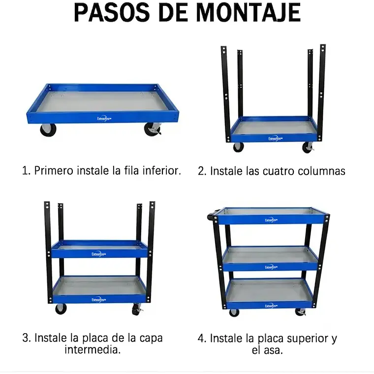 Carrito Organizador Porta Herramientas 3 Niveles Taller 5