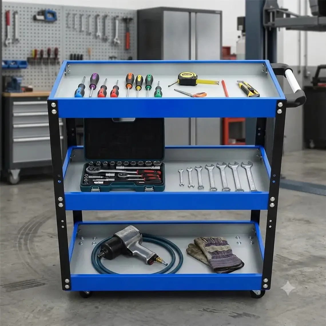 Carrito Organizador Porta Herramientas 3 Niveles Taller 6
