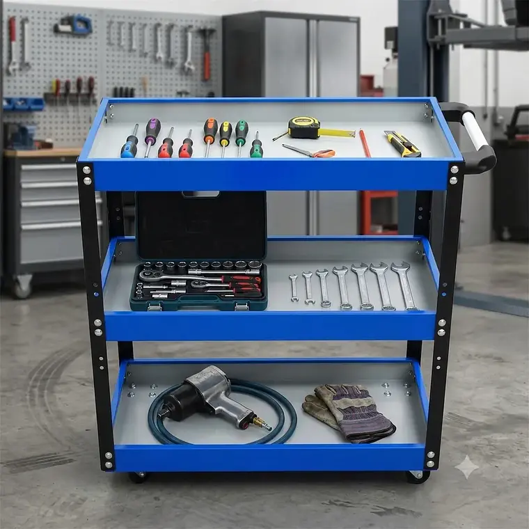 Carrito Organizador Porta Herramientas 3 Niveles Taller 6