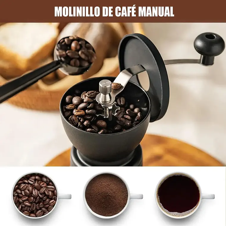 Molinillo Moledor De Granos De Café Y Semillas Manual 2