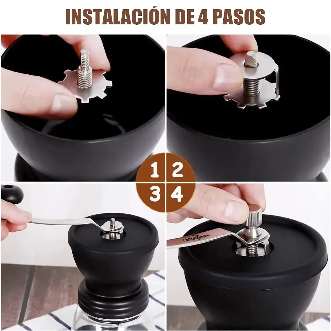 Molinillo Moledor De Granos De Café Y Semillas Manual 3