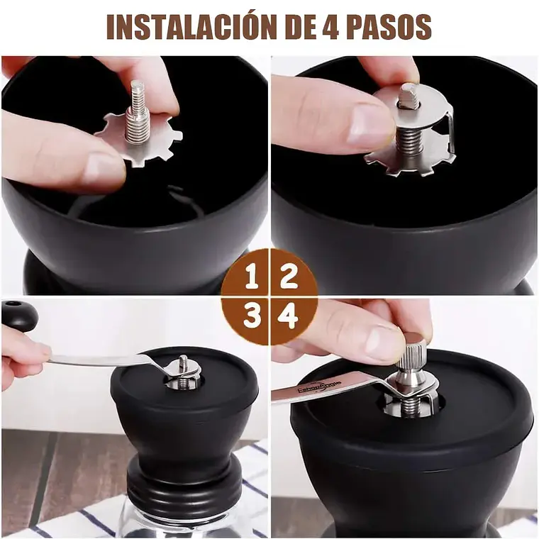 Molinillo Moledor De Granos De Café Y Semillas Manual 3