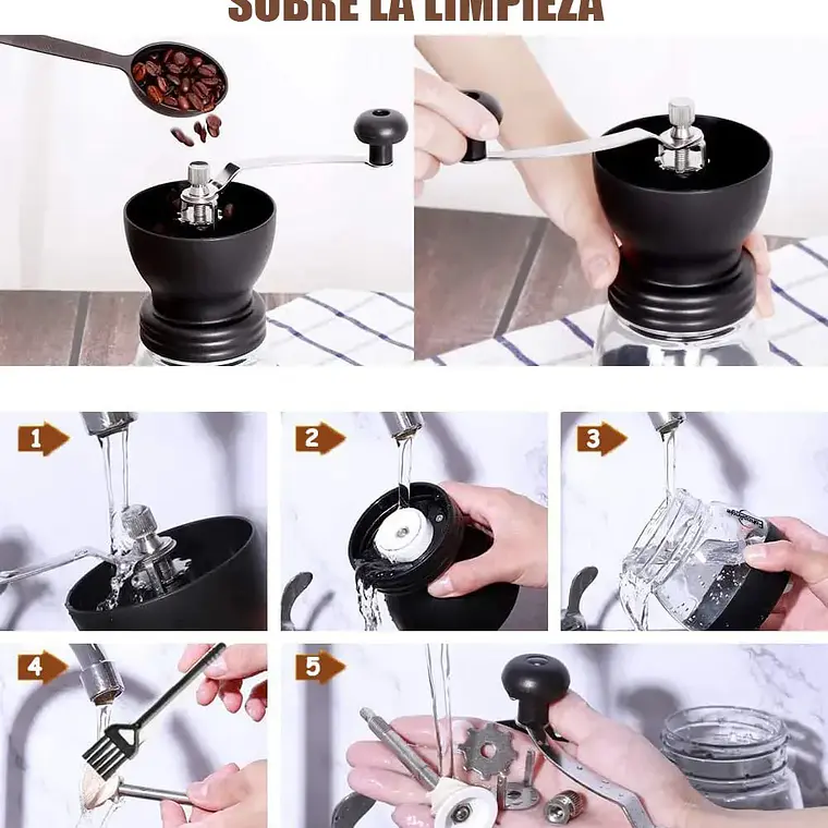 Molinillo Moledor De Granos De Café Y Semillas Manual 7