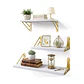 X3 Repisas Flotantes De Pared Decorativas Estantes De Madera - Miniatura 2