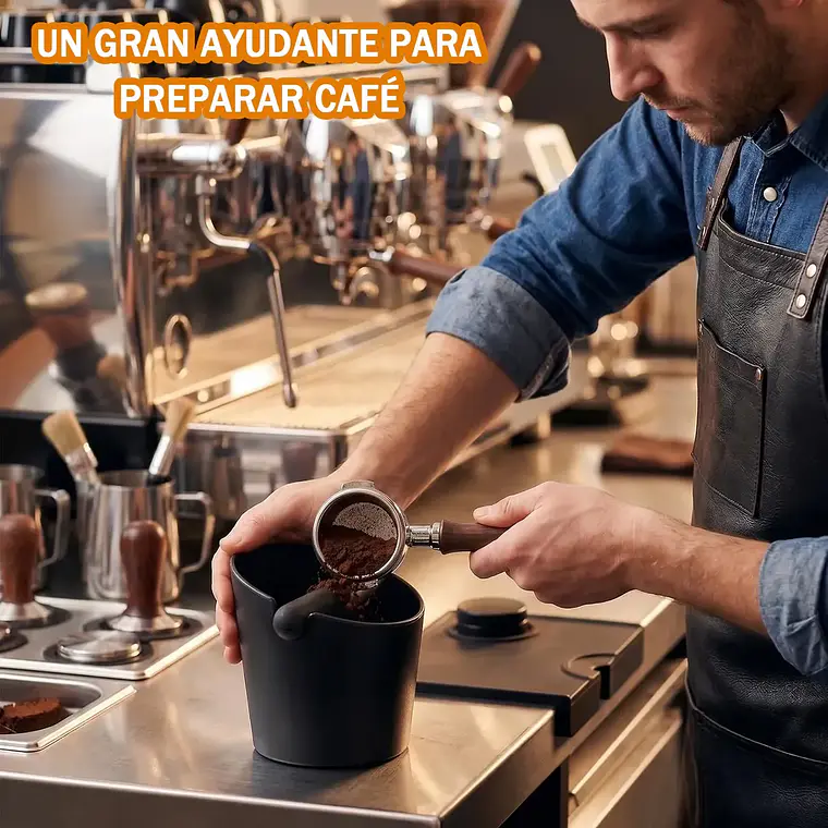 Knock Box Deposito Borra De Cafe Barista Recipiente Cafetera 6
